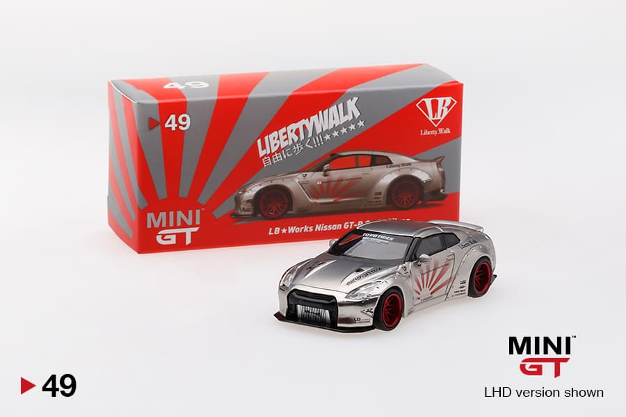 LB★WORKS Nissan GT-R (R35) Satin Silver Type 1, Rear Wing Version 2 (image 2 of 2)