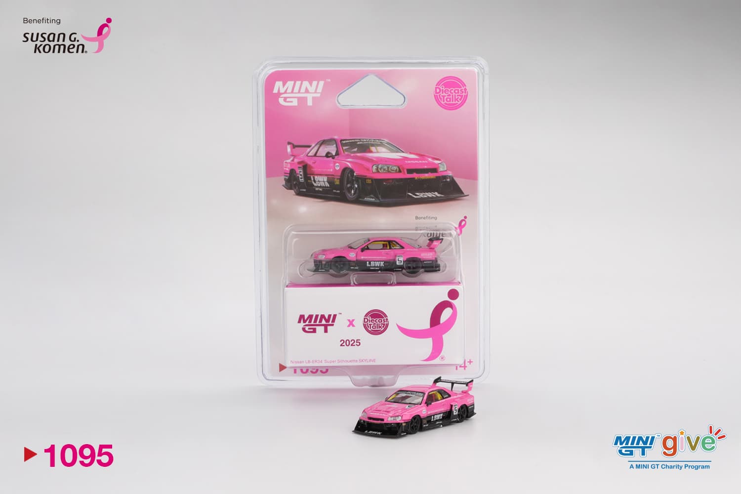 Nissan LB-ER34 Super Silhouette SKYLINE MINI GT Give x Diecast Talk — For Susan G. Komen
