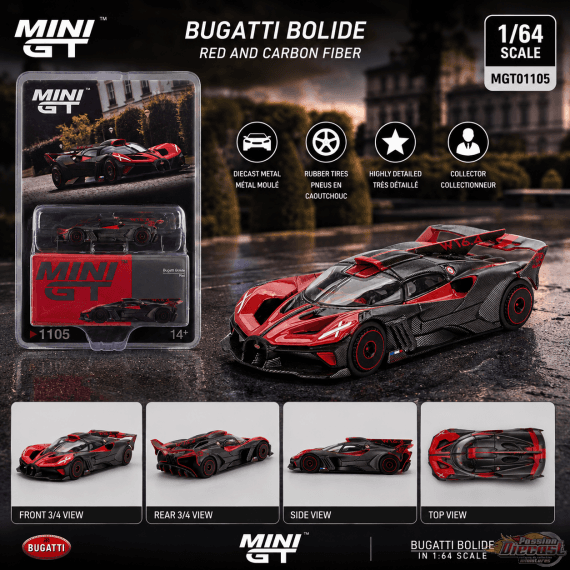 Bugatti Bolide Red #1105 - CHASE (image 3 of 12)
